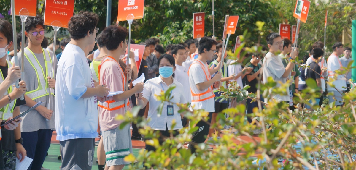 on-campus dormitory hold 